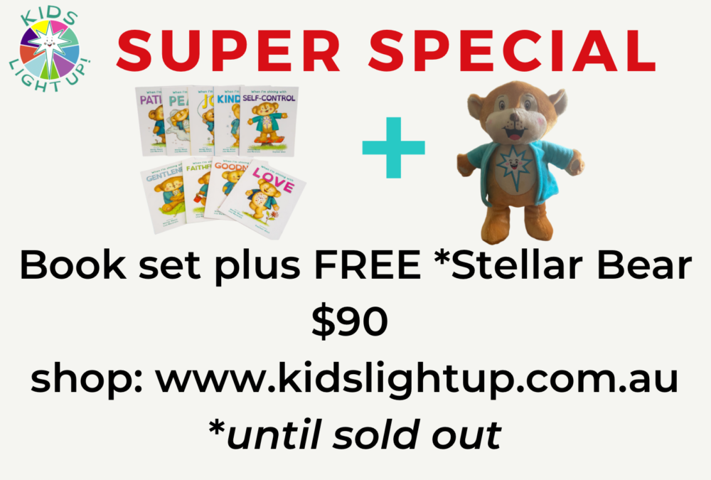 SUPER SPECIAL - book set plus FREE Stellar Bear $90